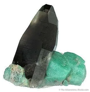 Tn 1081 - Microcline (Var: Amazonite) With Quartz (Var: Smoky) image