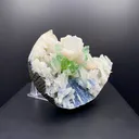 Top Collector Apophyllite & Blue Chalcedony Zeolite Specimen | 4-in-1 Gemmy Green Apophyllite with Calcite & Stilbite | Jalgaon, India DK81 - image 5