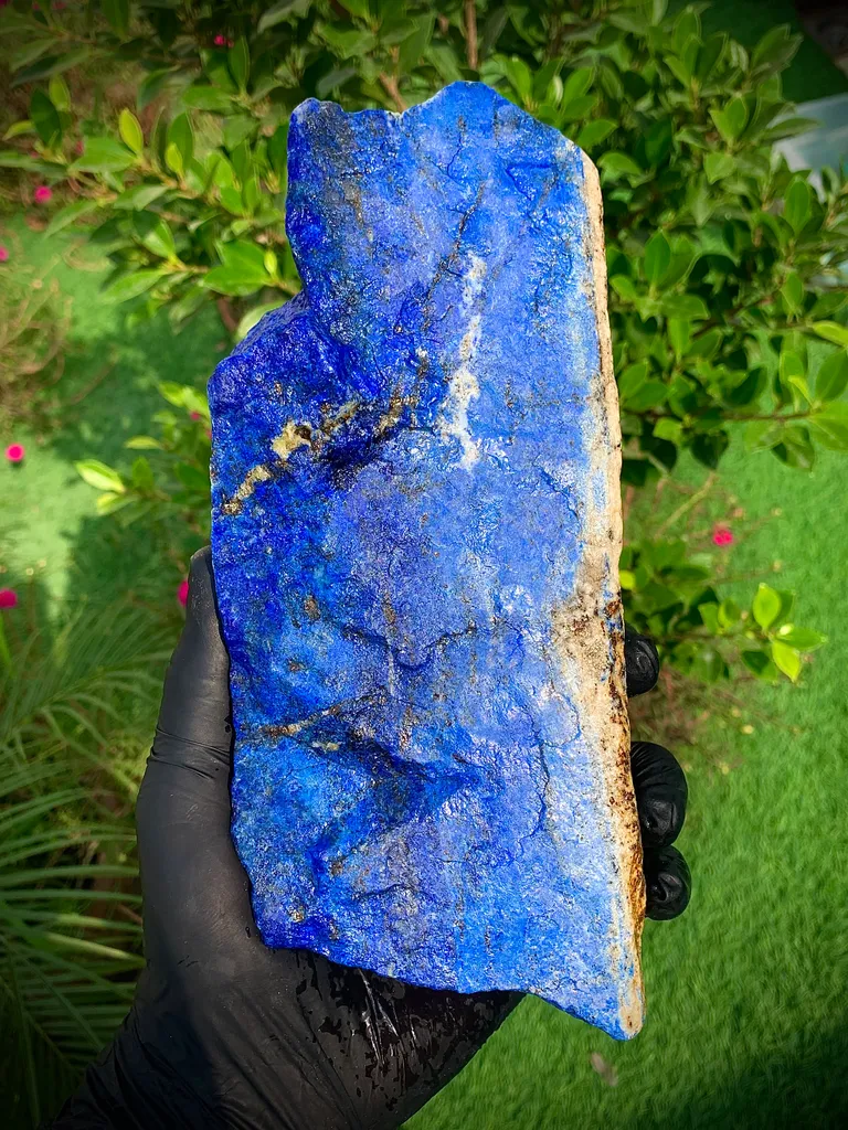 Top Quality Rough Lapis Lazuli Specimen – Deep Blue Afghan Lapis Lazuli – Large Collector Mineral - image 3