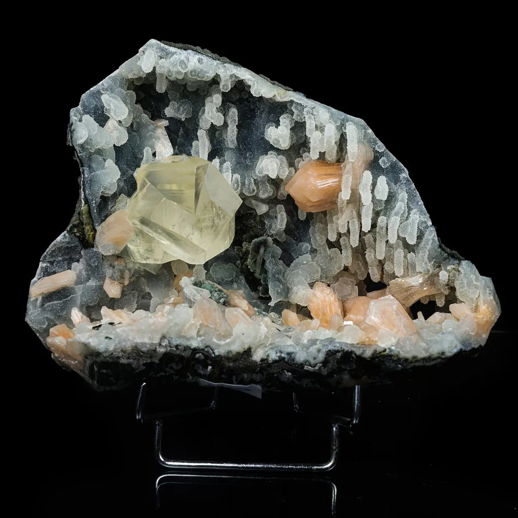 Top & Rare Calcite with Chalcedony Natural Mineral Specimen image