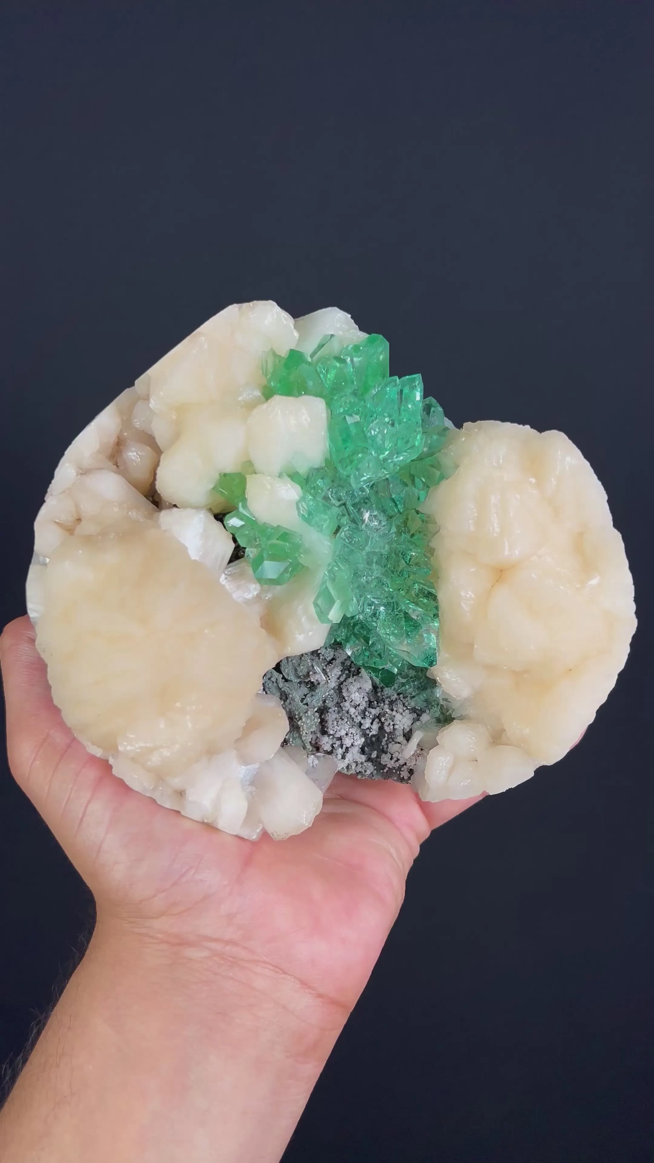 Top Rare Green Floral Apophyllite with Stilbite Natural Mineral Specimen USA - image 9