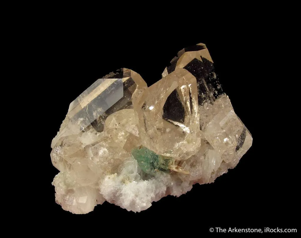 Topaz and Fluorite on Cleavelandite - image 2