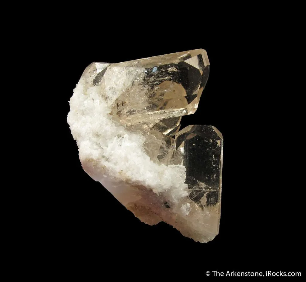 Topaz and Fluorite on Cleavelandite - image 4