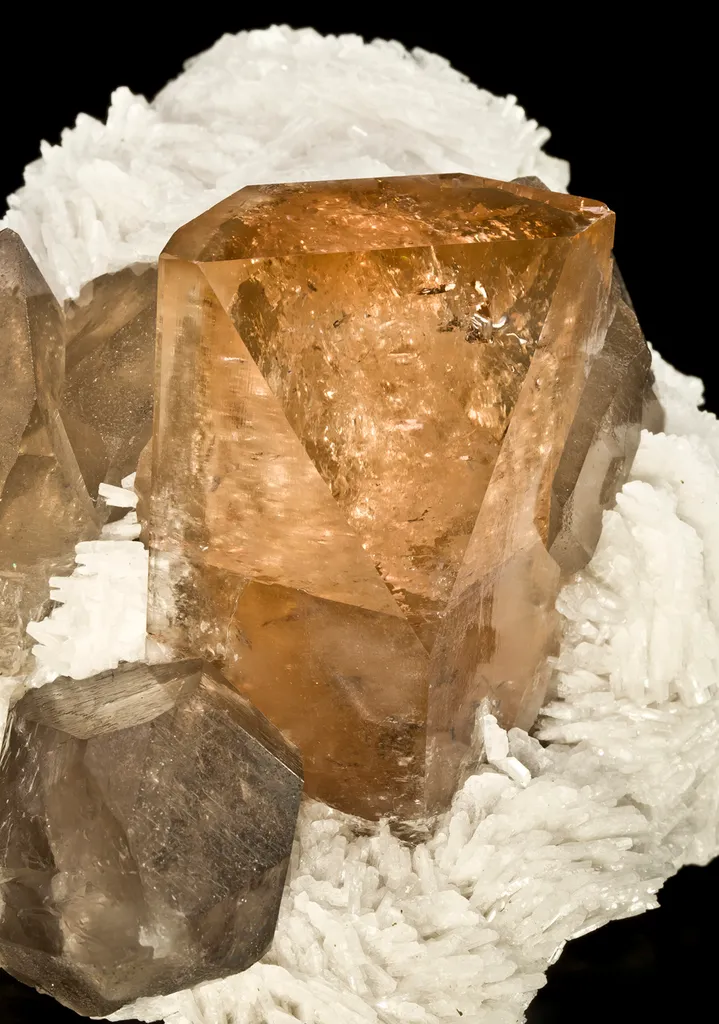 Topaz and Quartz on Albite - image 3
