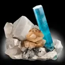 Topaz, Aquamarine, Beryl, Microcline - image 1