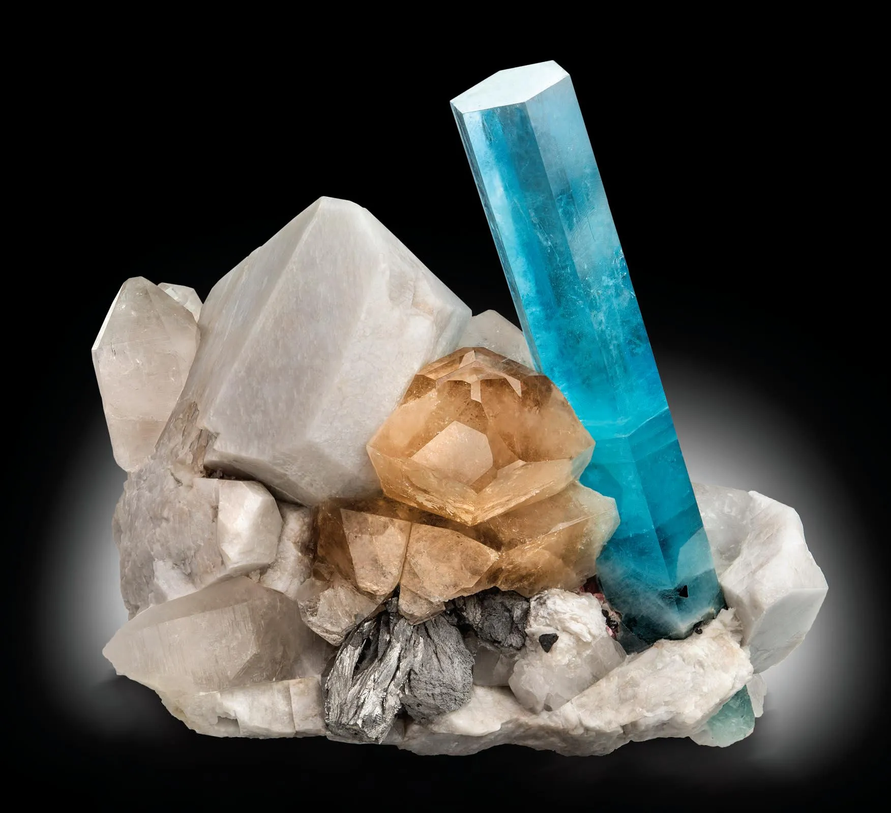 Topaz, Aquamarine, Beryl, Microcline - image 1