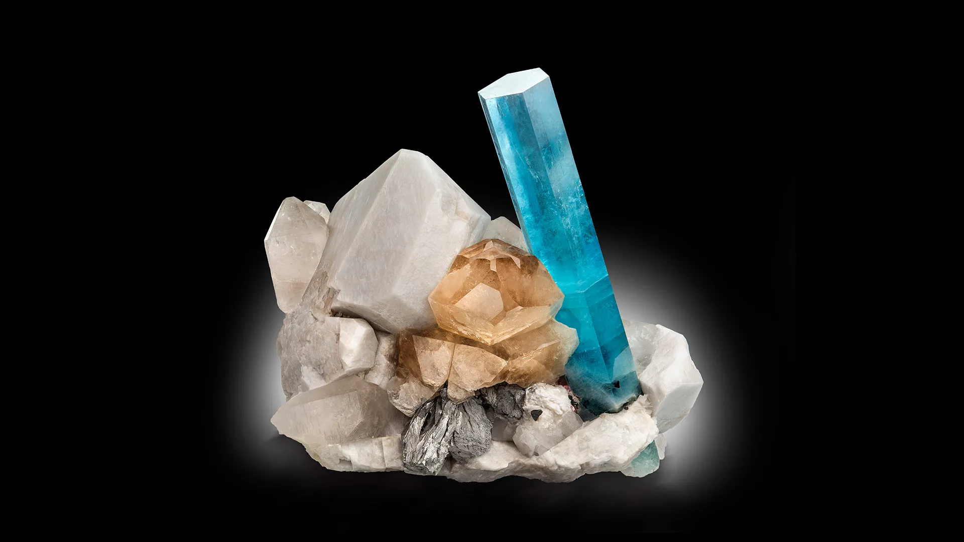 Topaz, Aquamarine, Beryl, Microcline - image 2