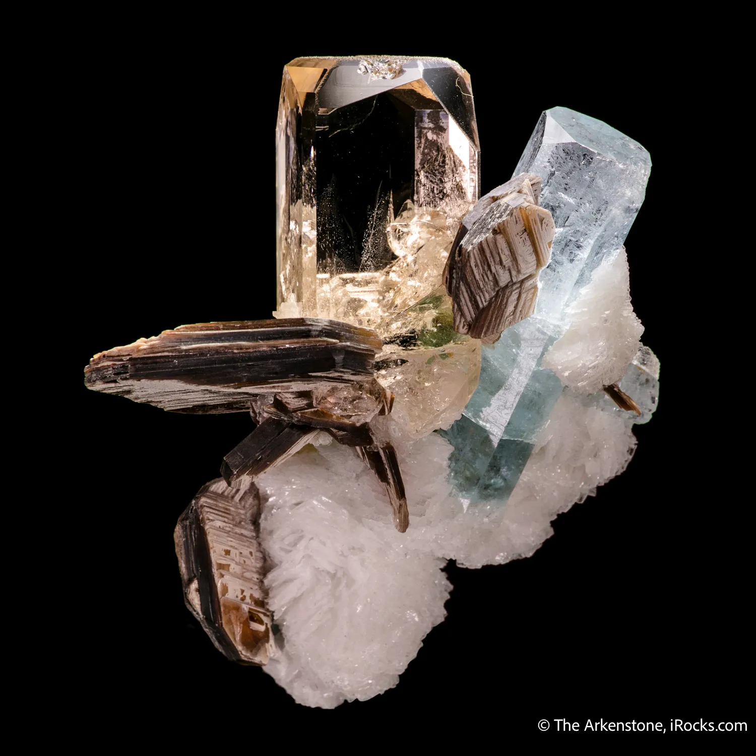 Topaz, Aquamarine, Muscovite, and Cleavelandite - image 1
