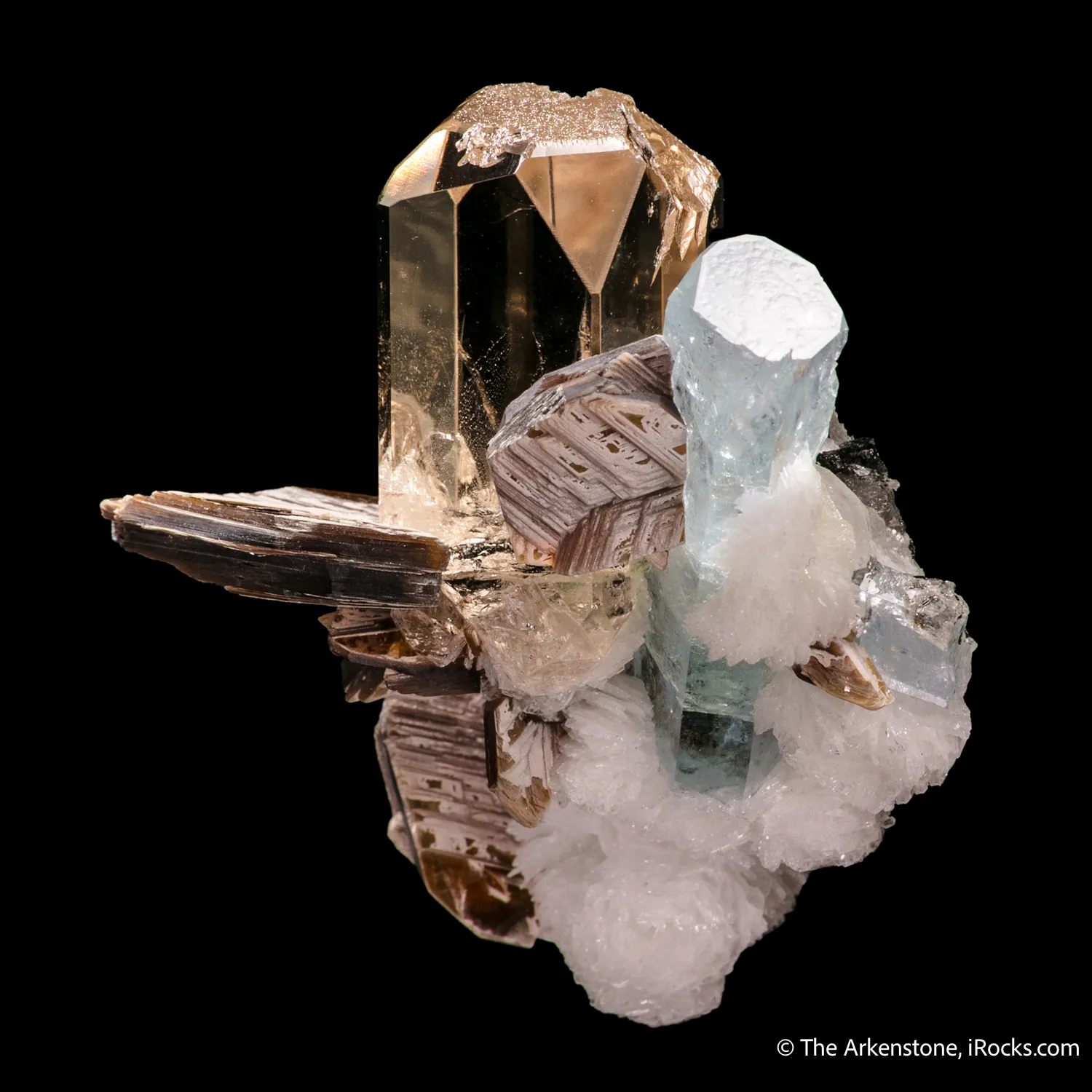Topaz, Aquamarine, Muscovite, and Cleavelandite - image 5