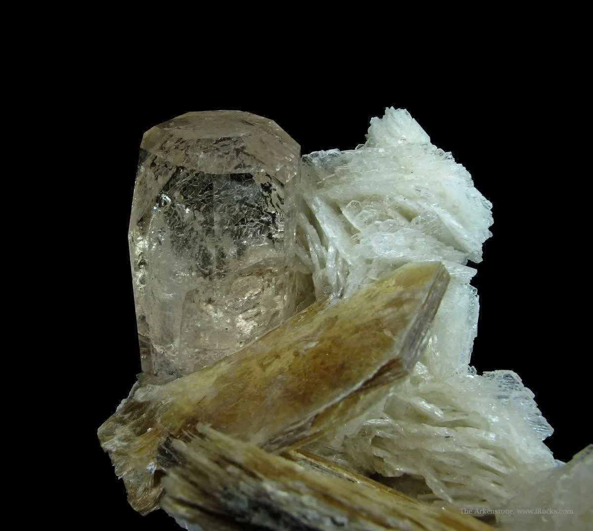 Topaz, Muscovite, Albite Var. Cleavelandite, and Fluorite - image 3