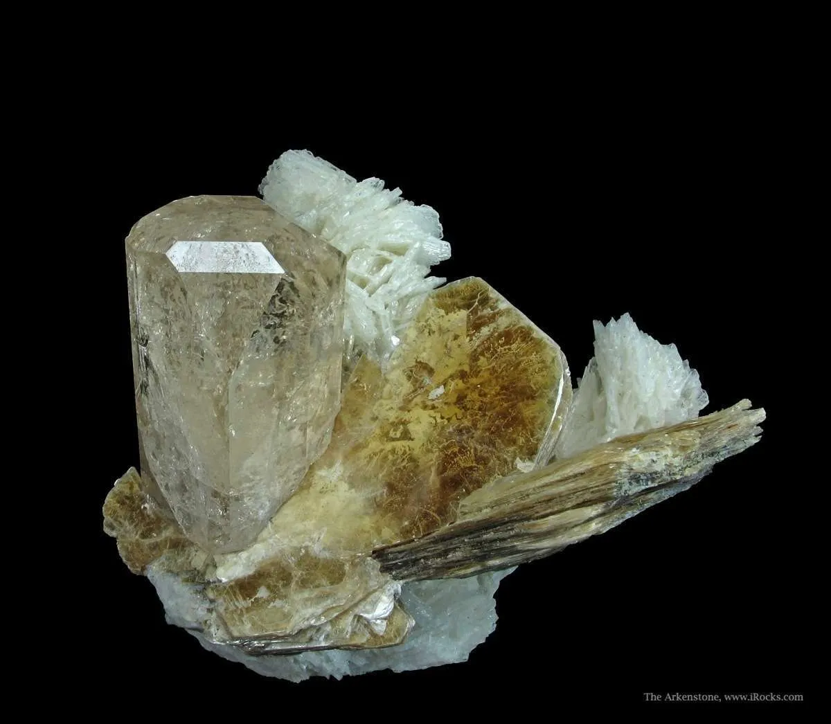 Topaz, Muscovite, Albite Var. Cleavelandite, and Fluorite - image 5