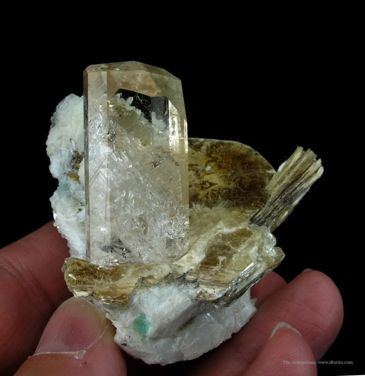 Topaz, Muscovite, Albite Var. Cleavelandite, and Fluorite - image 2