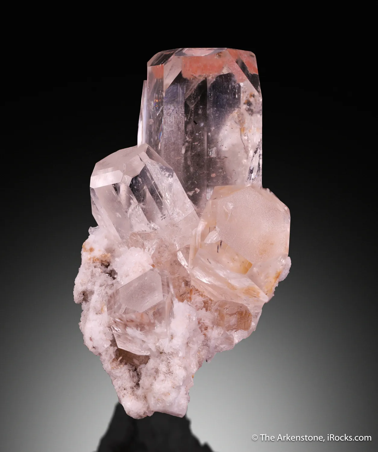 Topaz on Albite with Fluorite and Vaerynynite inclusions - image 3