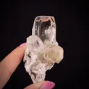 Topaz on Albite with Fluorite and Vaerynynite inclusions - image 1