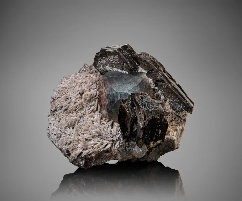 Topaz on Albite with Muscovite image