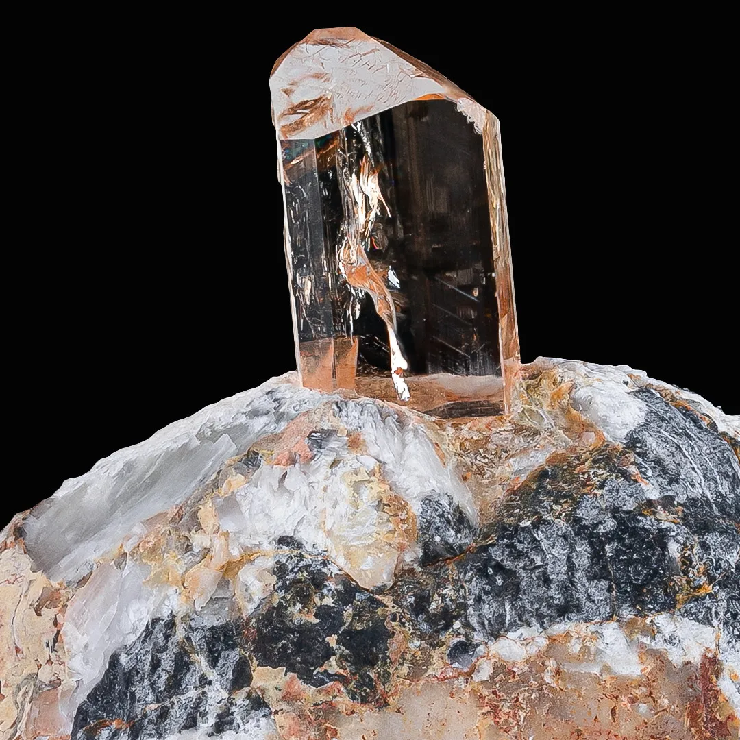 Topaz on Calcite - image 2