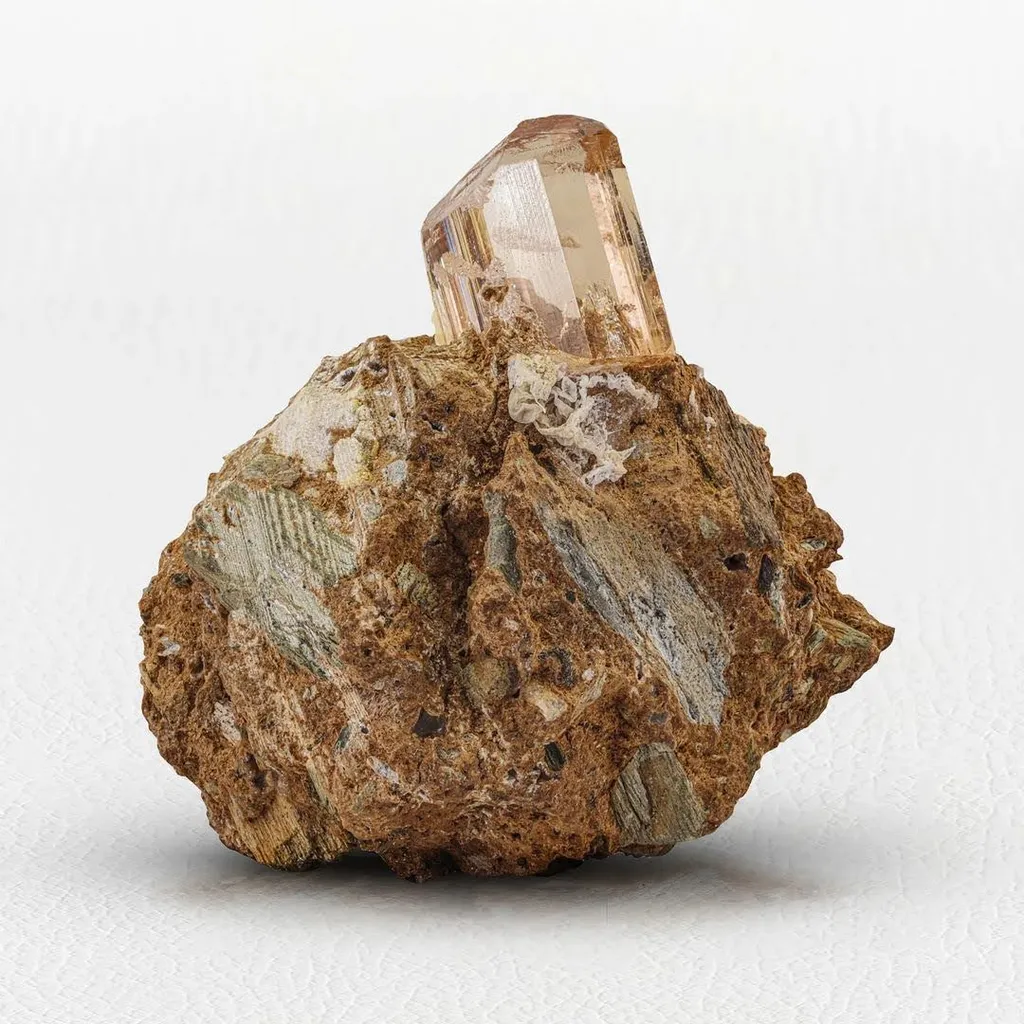 Topaz on Calcite image