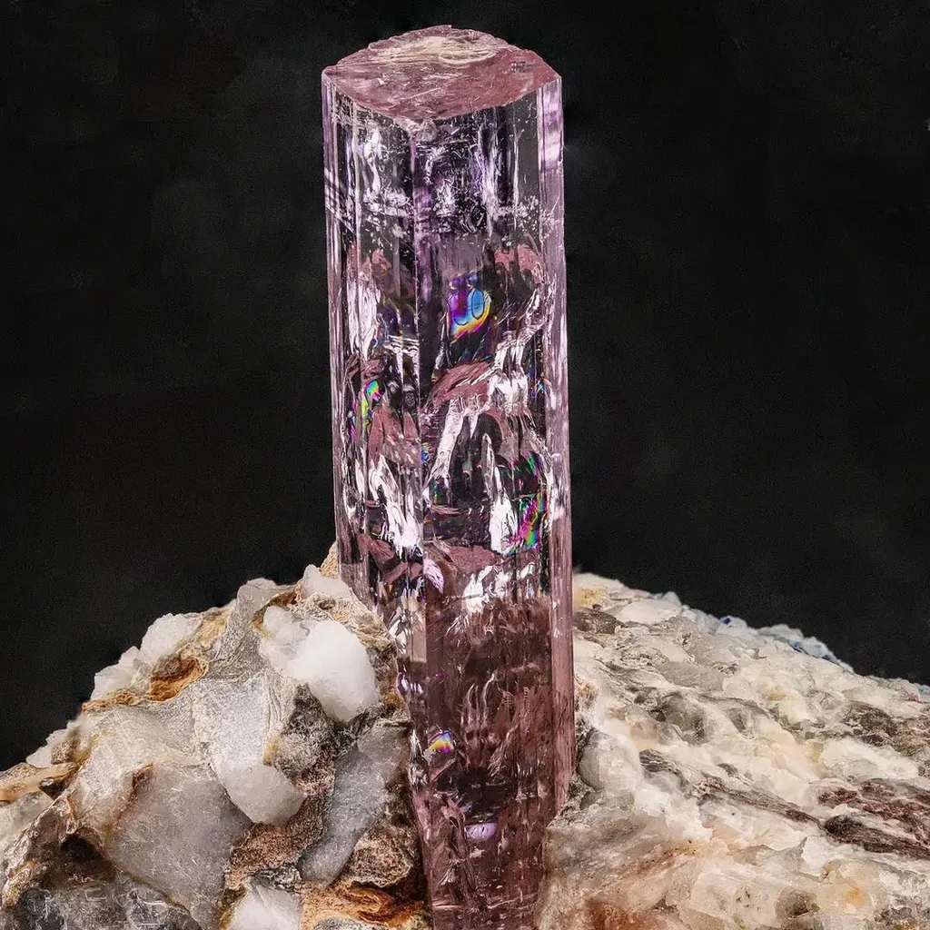 Topaz on Calcite - image 2