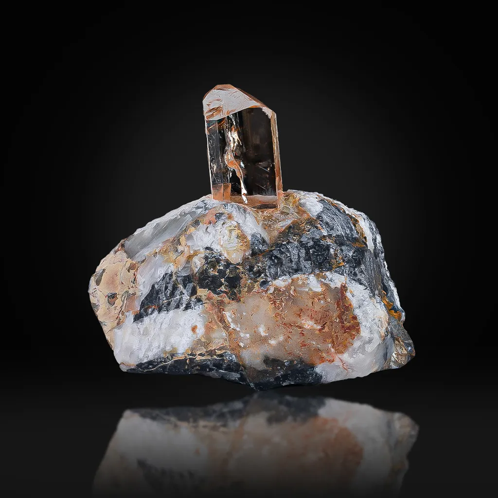 Topaz on Calcite image