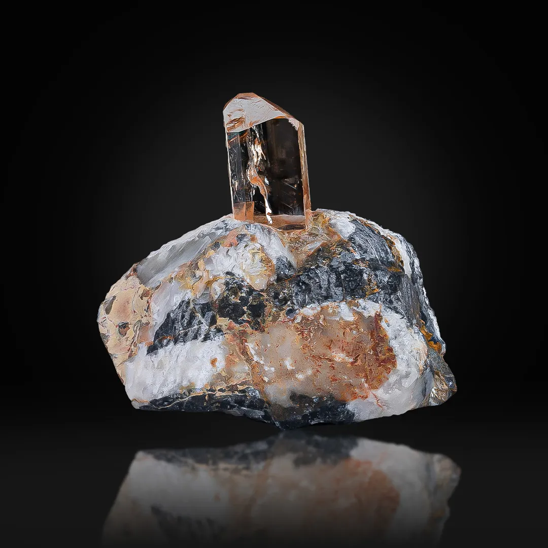 Topaz on Calcite - image 1