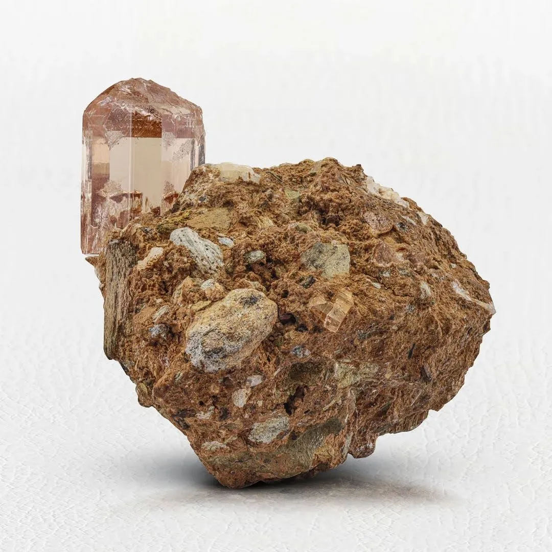 Topaz on Calcite - image 2