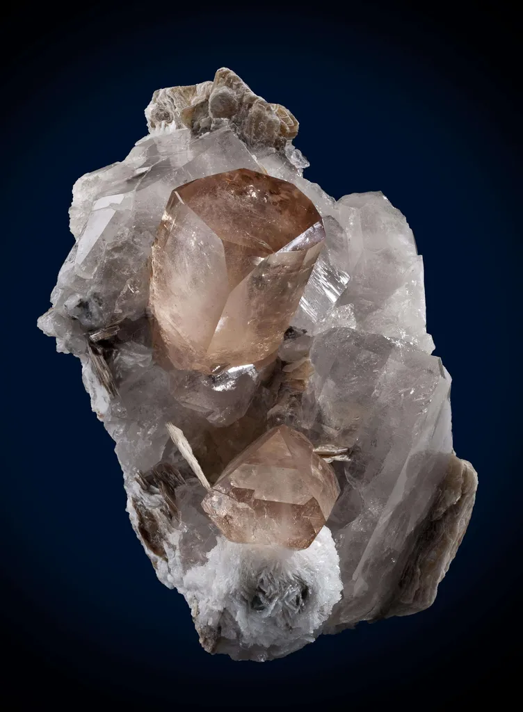 Topaz on Quartz With Muscovite image