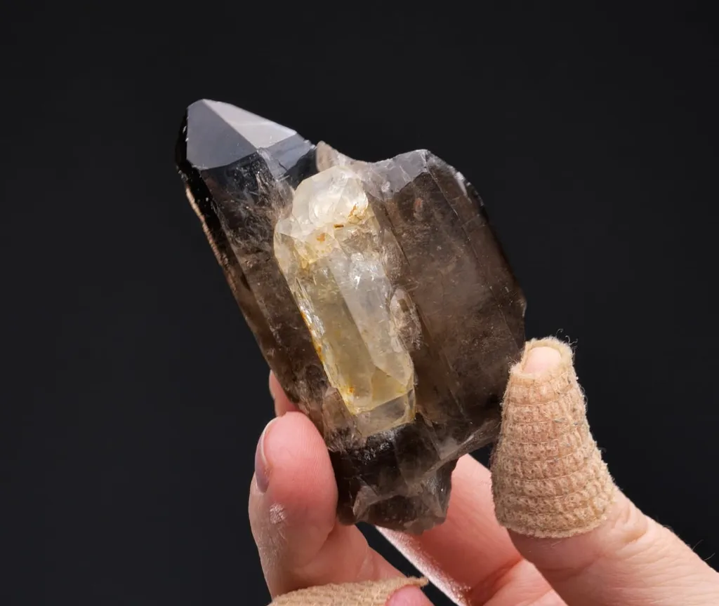 Topaz on Smoky Quartz - image 2