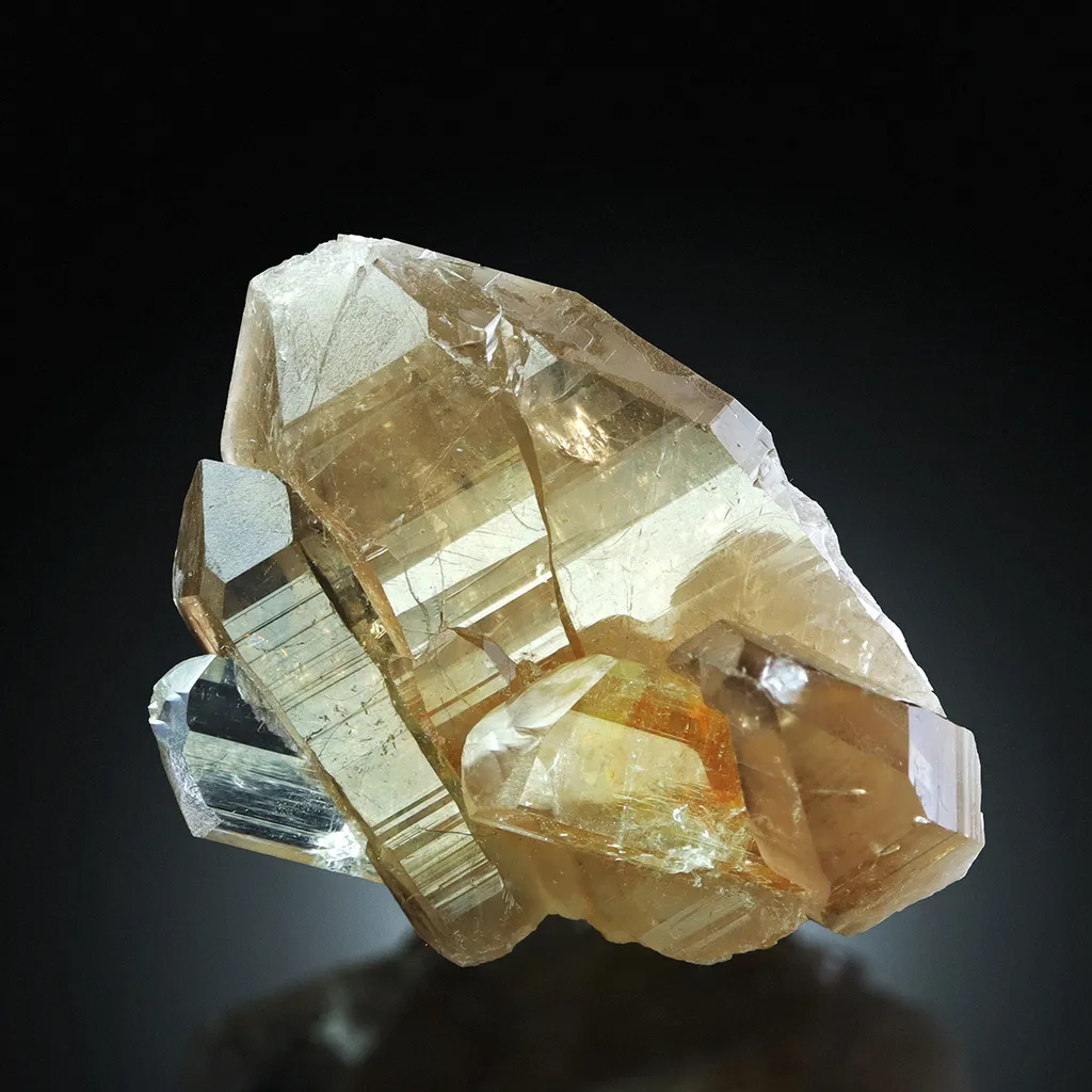 Topaz on Smoky Quartz
