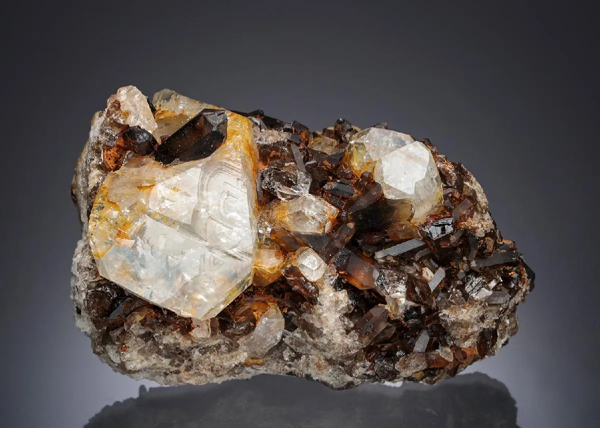 TOPAZ on Smoky QUARTZ - image 1