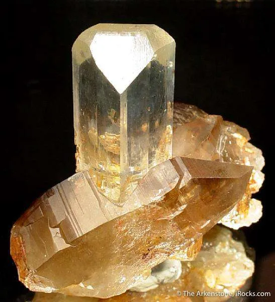 Topaz on Smoky Quartz image