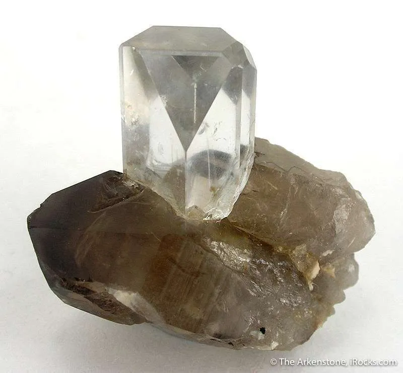Topaz on Smoky Quartz image