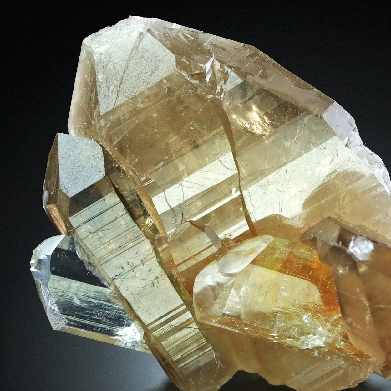 Topaz on Smoky Quartz - image 2