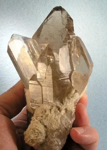Topaz, Quartz (Var: Smoky Quartz) image