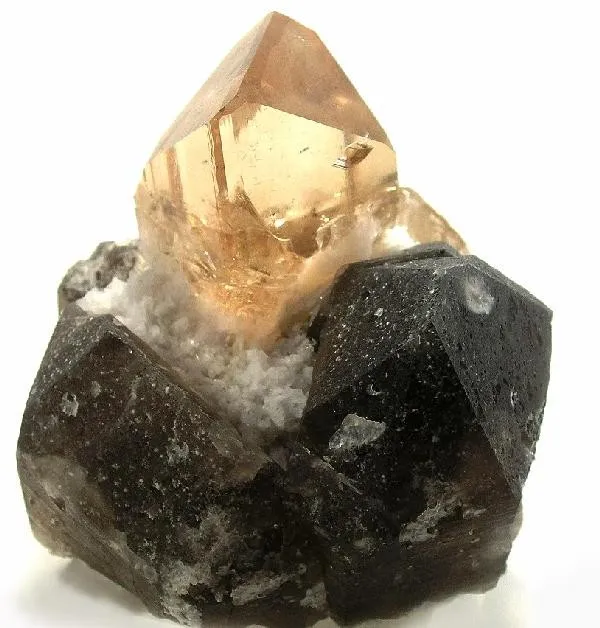 Topaz, Quartz (Var: Smoky Quartz) image