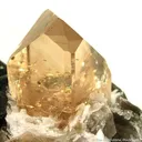 Topaz With Albite on Smoky Quartz - image 3