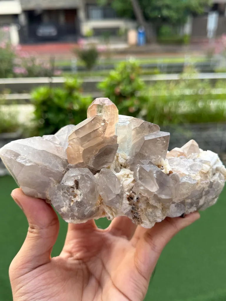 Topaz with Aquamarine and Quartz from Pakistan, Gilgit-Baltistan, Skardu District, Shigar Valley - image 4