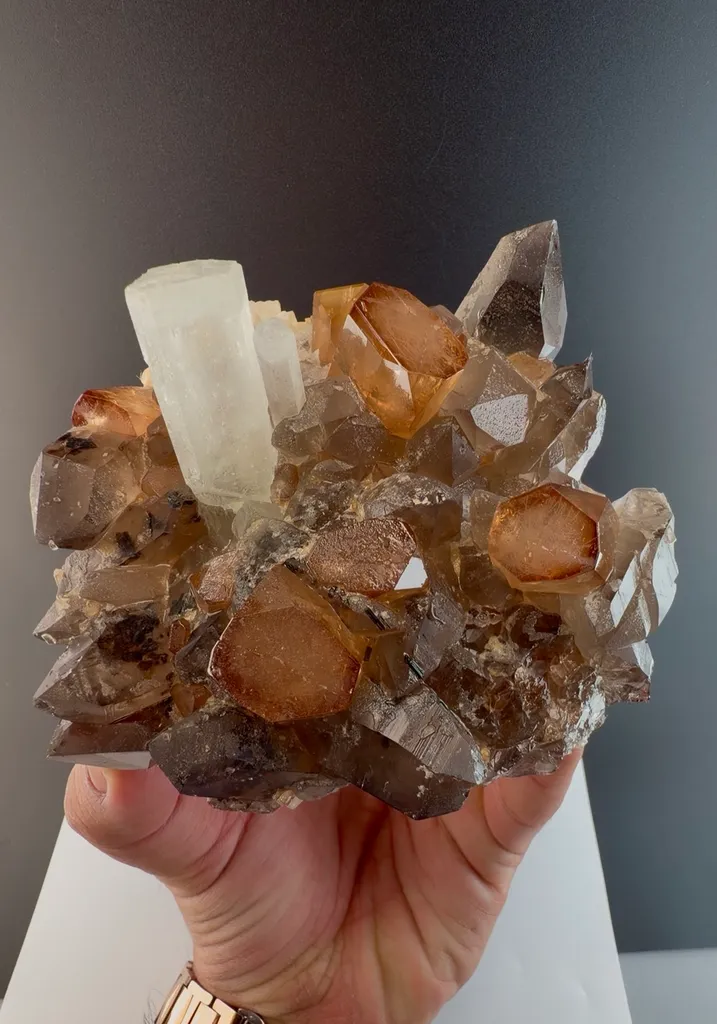 Topaz with aquamarine with Quartz from Pakistan image