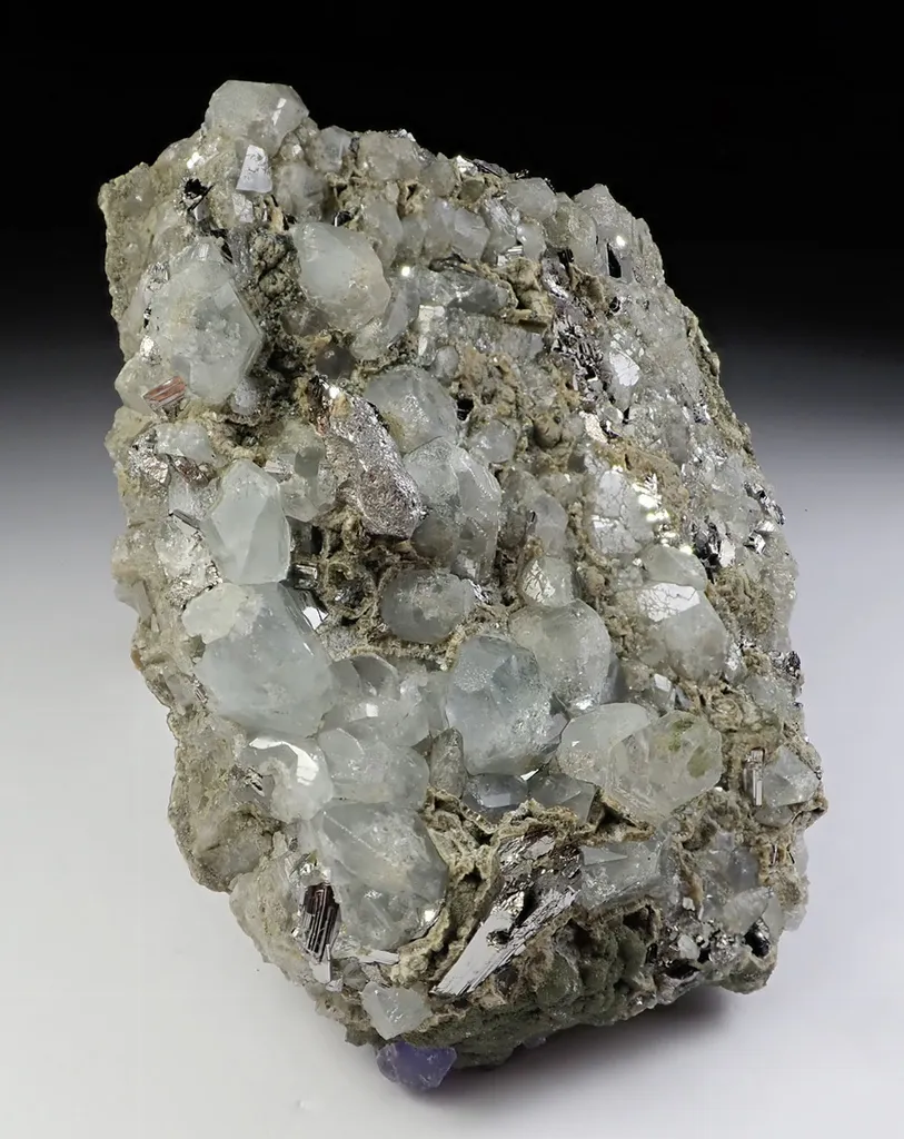 Topaz with Arsenopyrite and Fluorite image