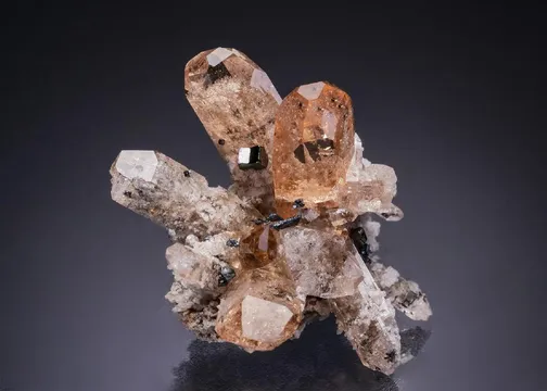 Topaz with Bixbyite and Hematite