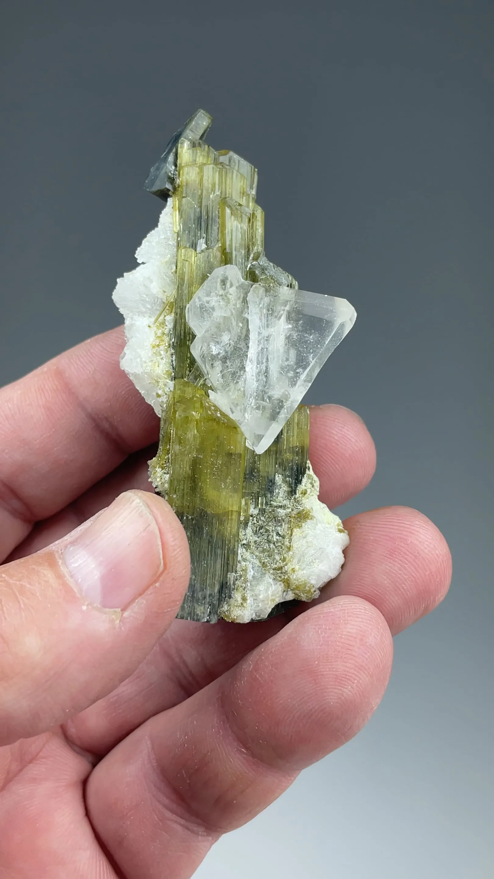 Topaz with Elbaite, Albite - image 2