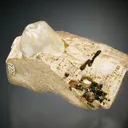 Topaz with Elbaite on Microcline - image 3