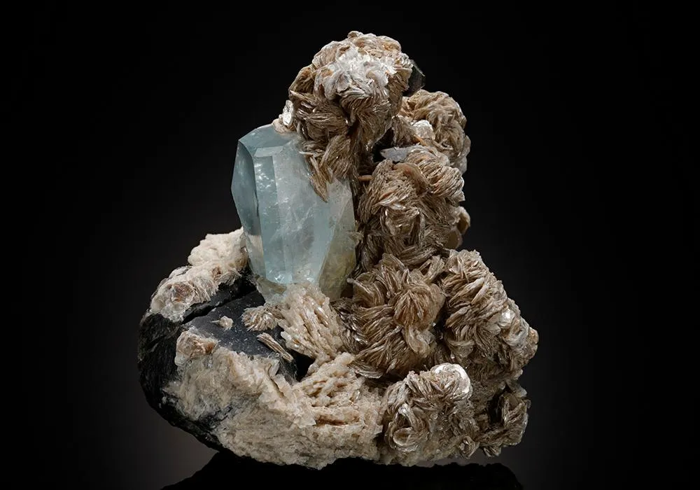 Topaz with Muscovite and Smoky Quartz image