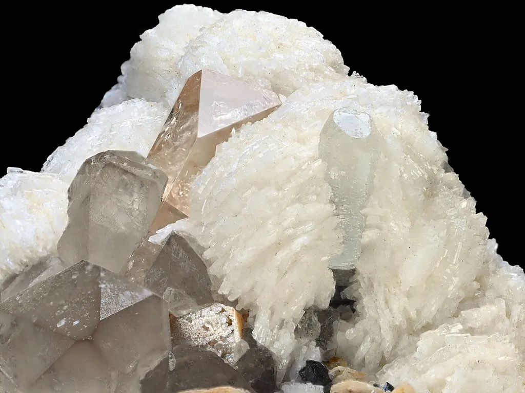 Topaz with Quartz and Aquamarine on Cleavelandite from Skardu Pakistan - image 2