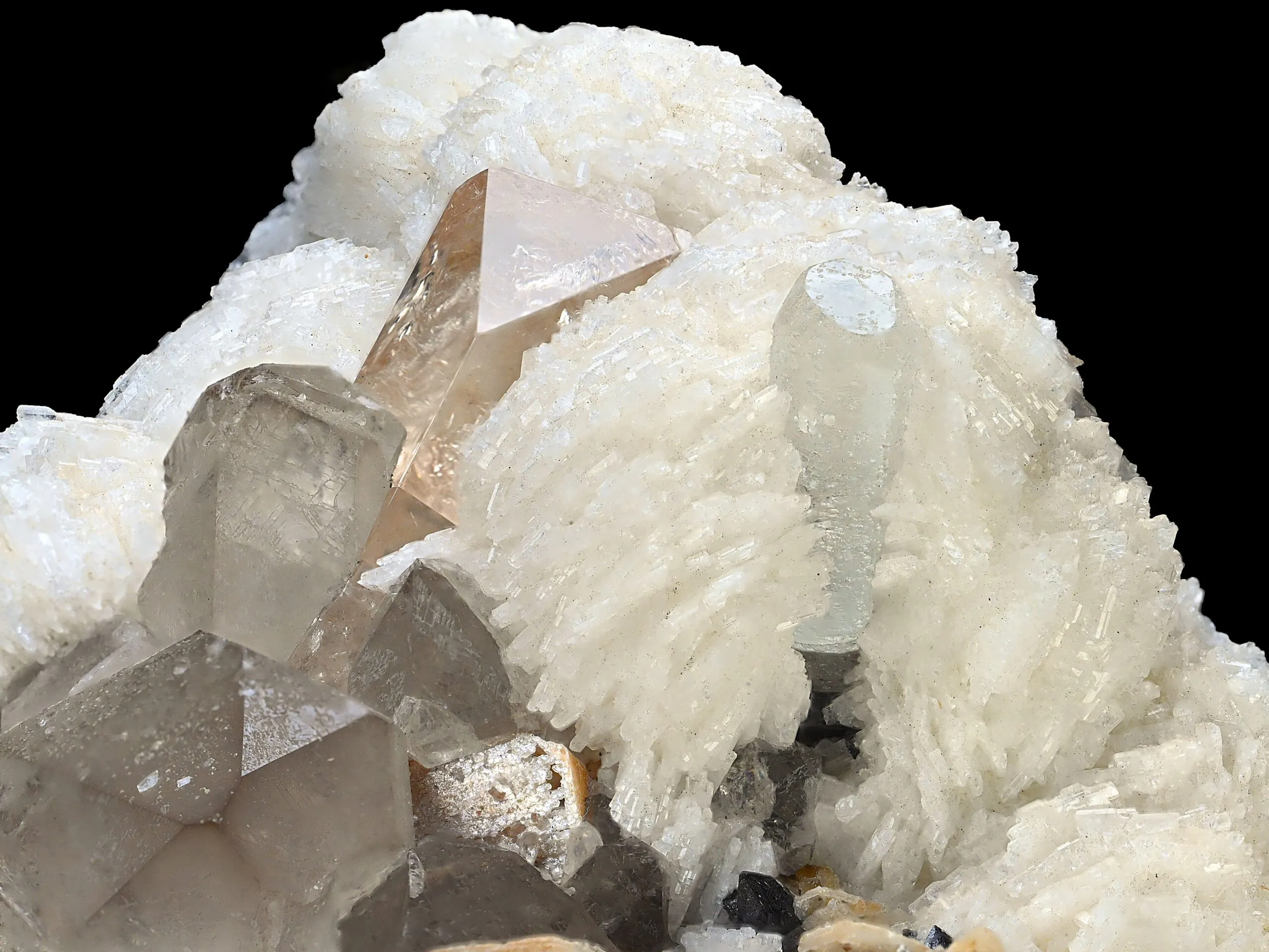 Topaz with Quartz and Aquamarine on Cleavelandite from Skardu Pakistan - image 2