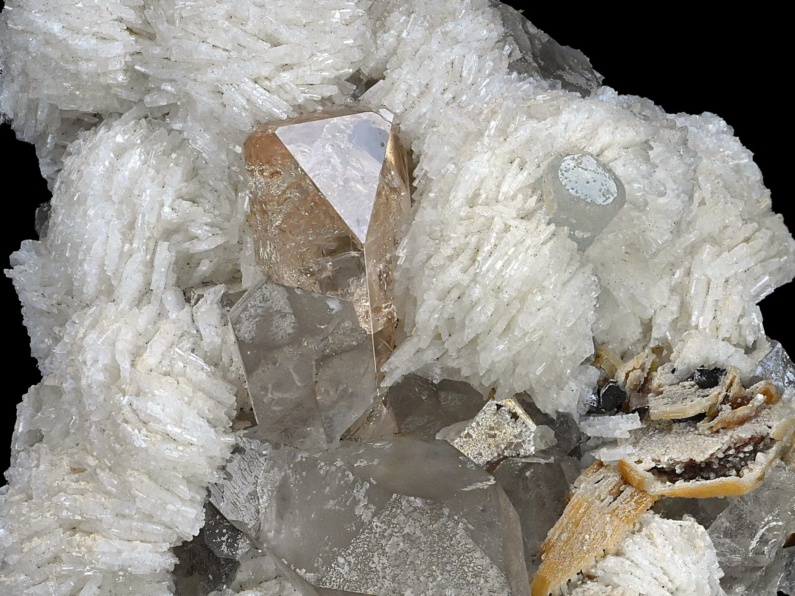 Topaz with Quartz and Aquamarine on Cleavelandite from Skardu Pakistan - image 3