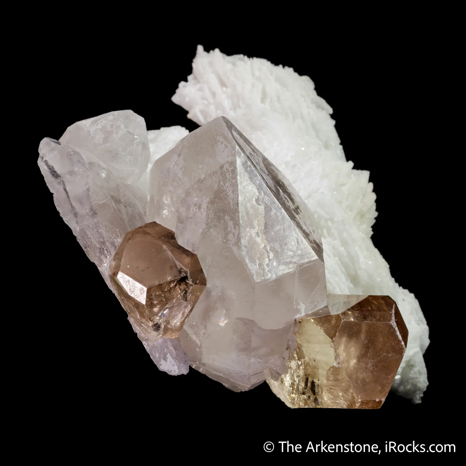 Topaz with Quartz and Cleavelandite - image 4