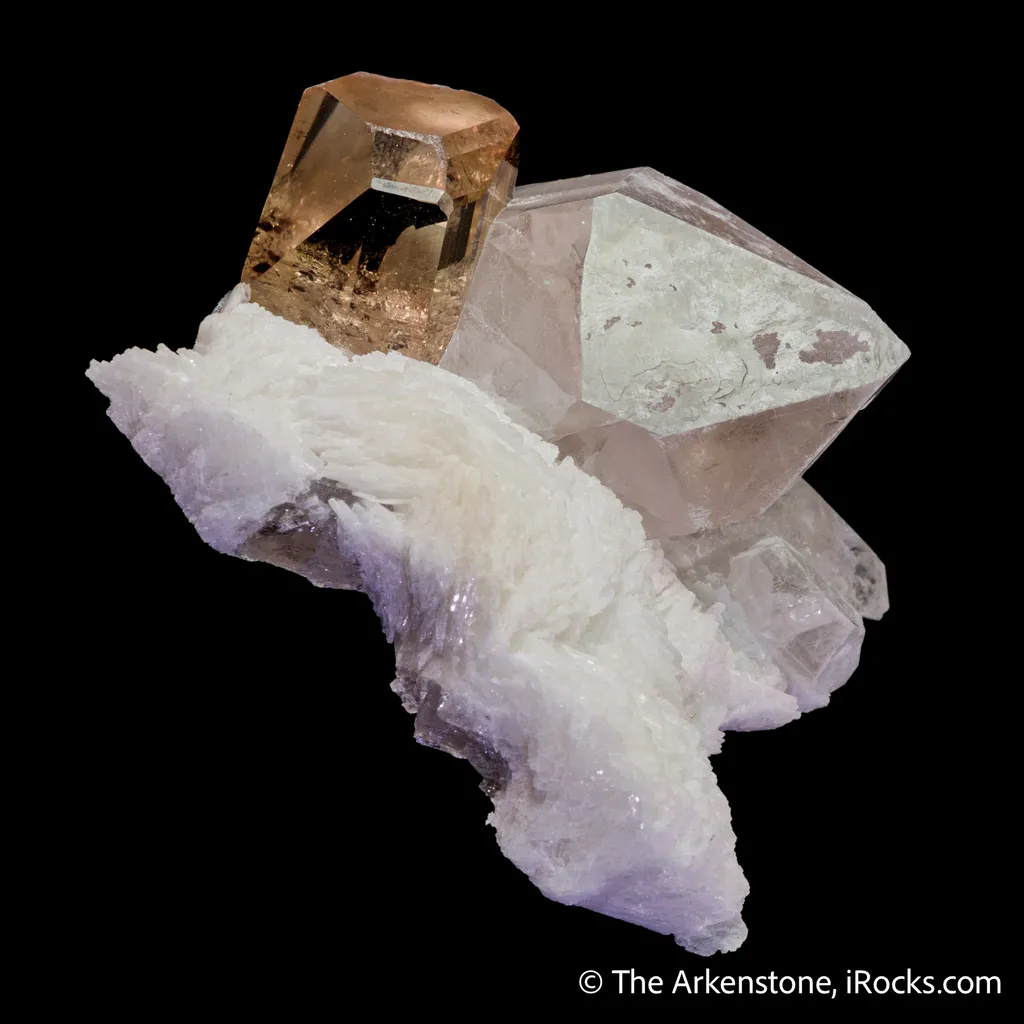 Topaz with Quartz and Cleavelandite - image 5