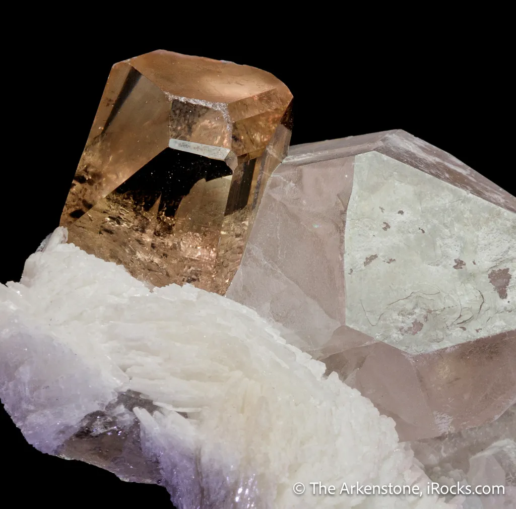Topaz with Quartz and Cleavelandite image