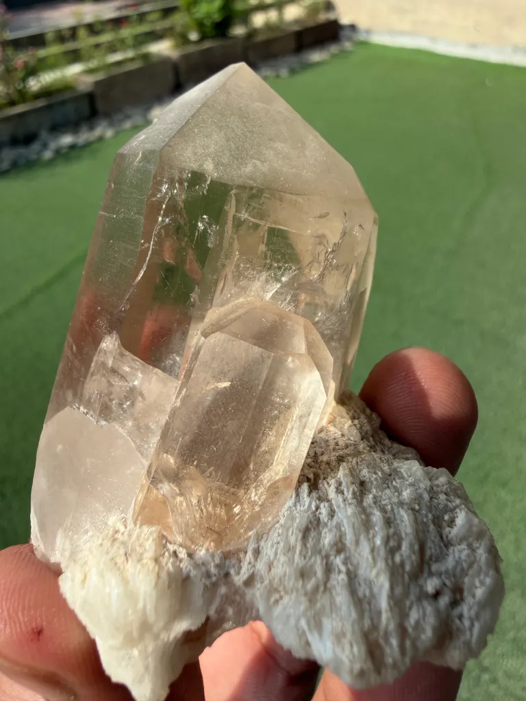 Topaz with Quartz on albite from Pakistan, Gilgit-Baltistan, Shigar District, Shigar Valley - image 2