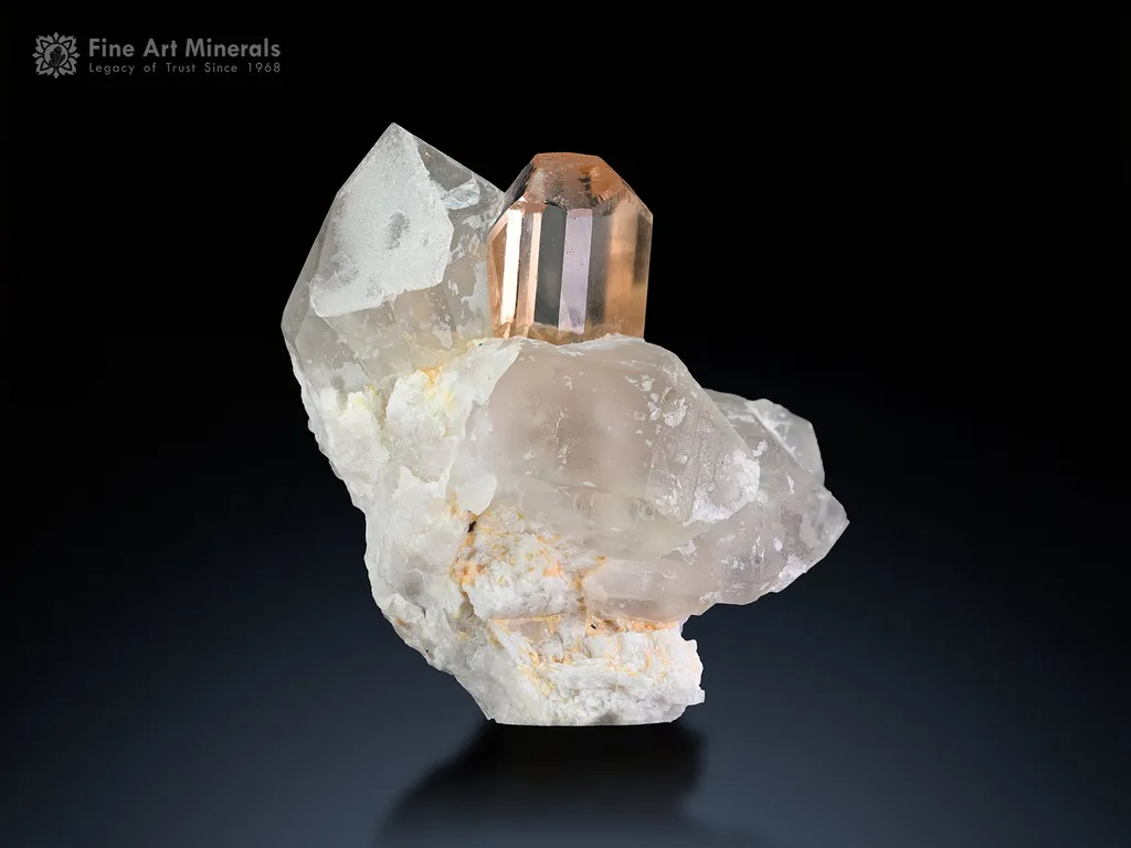 Topaz with Quartz on Matrix from Pakistan image
